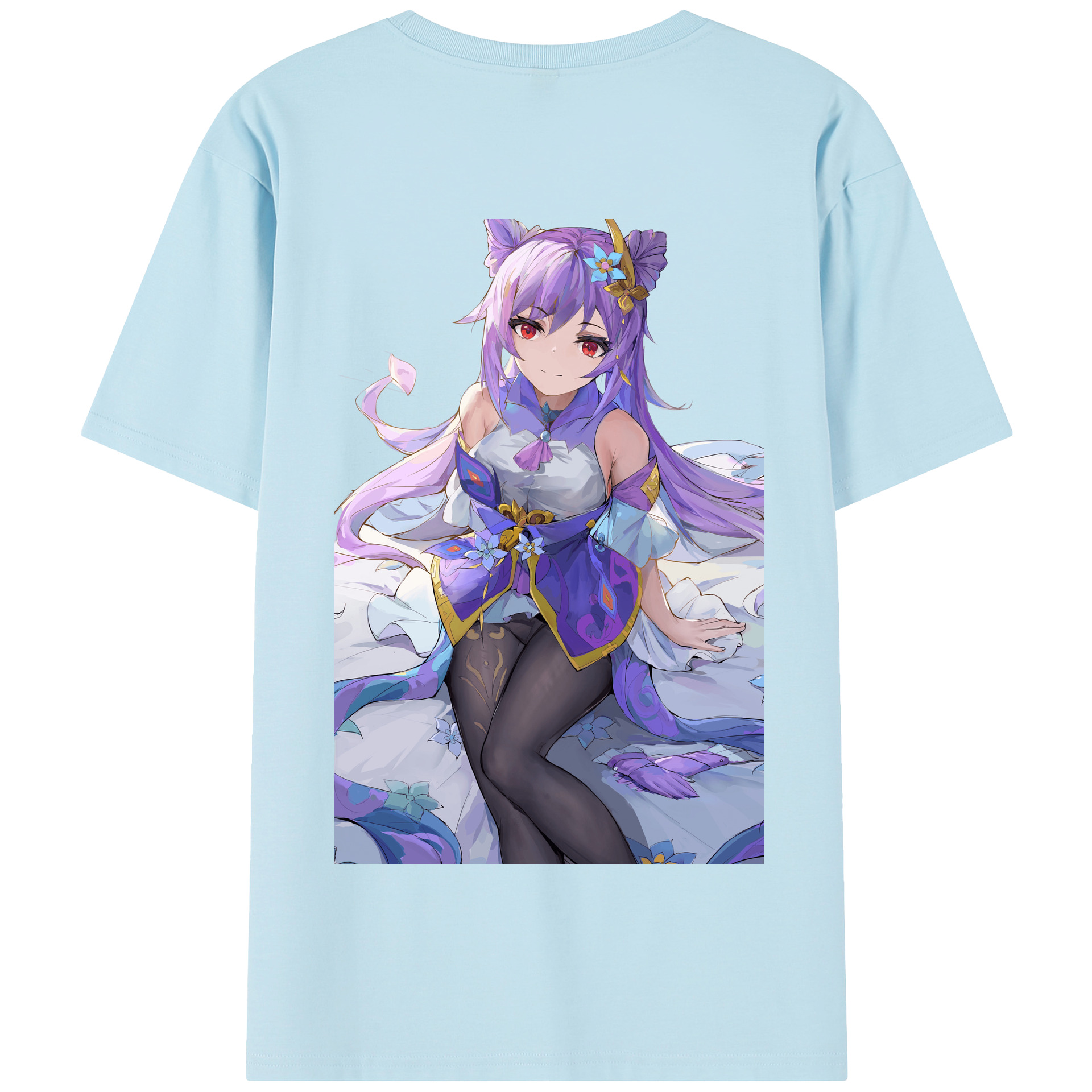 げんし神 刻晴 こくせい genshin Kokusei 綿100％半袖Tシャツ（背面プリント）